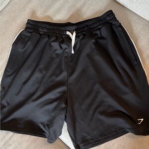 GYMSHARK Black Athletic Men Shorts